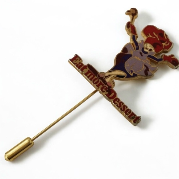 Vtg 2004 Red Hat Society “Eat More Dessert” Stick Pin – Whimsical Collectible - Picture 8 of 13